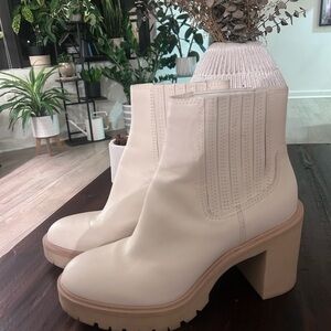 Dolce Vita Cream Heeled Boots